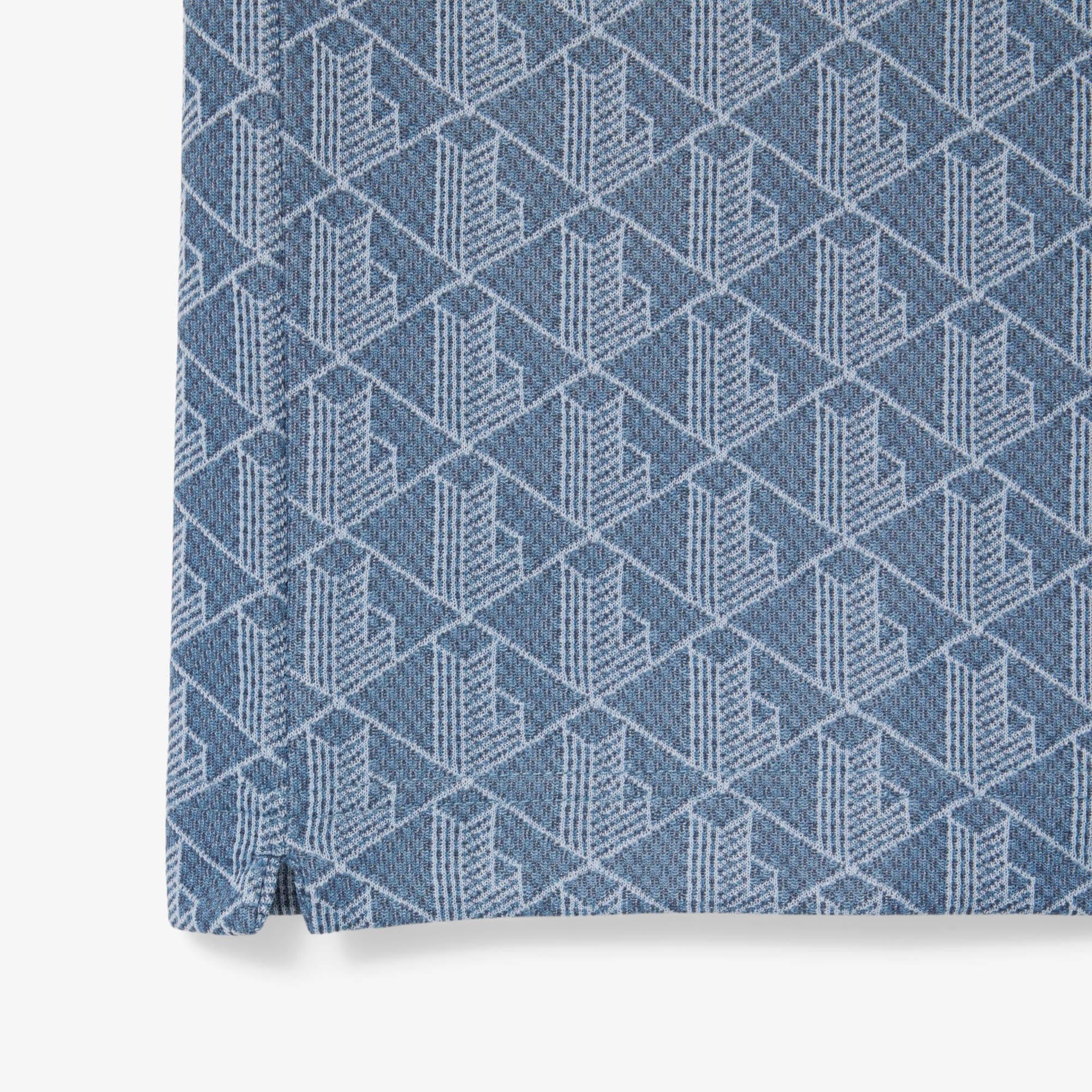 Mens Lacoste Monogram Motif Polo Shirt Falcon/Overview